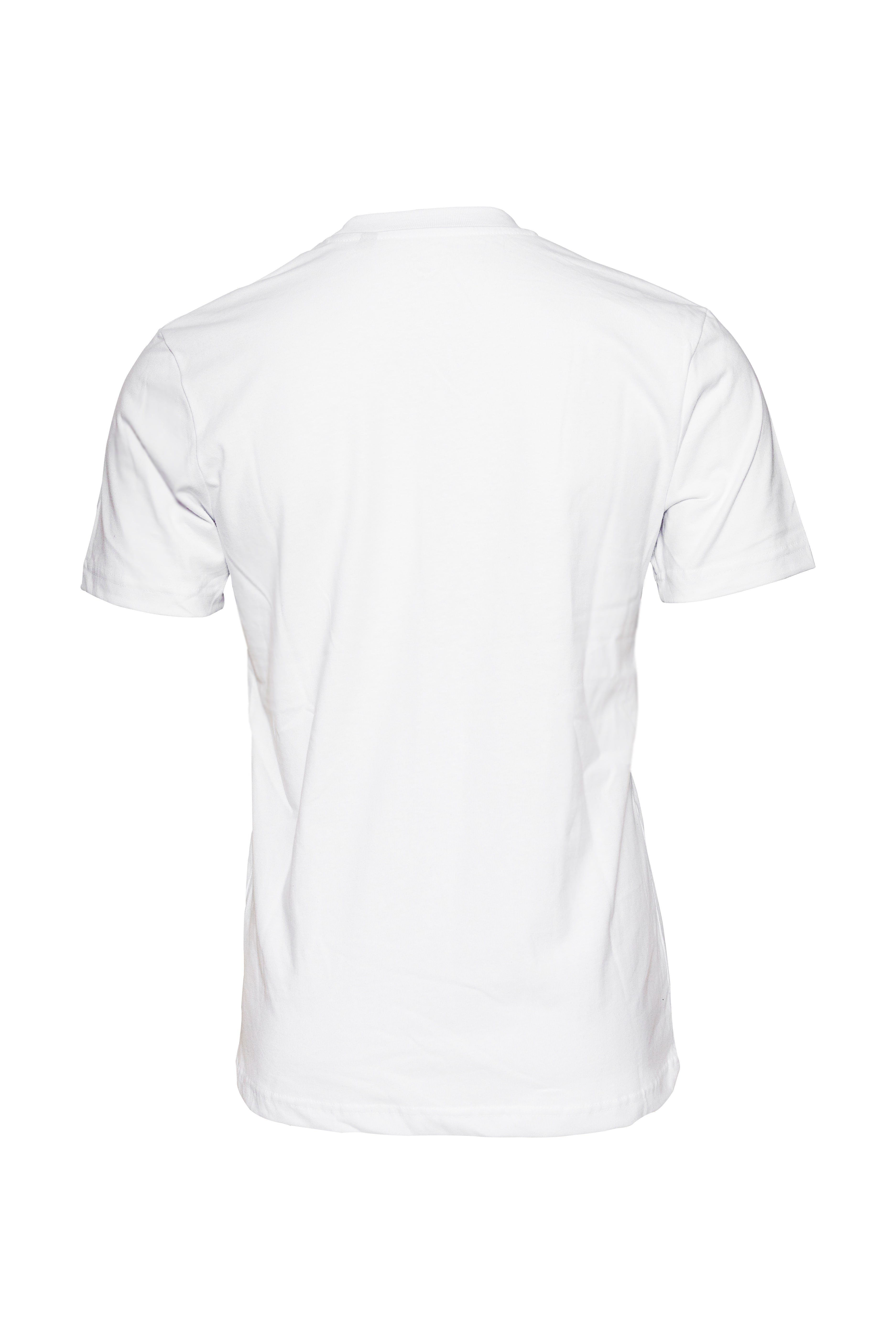 Schweres Premium T-Shirt – mit Print am Rundhalsausschnitt
