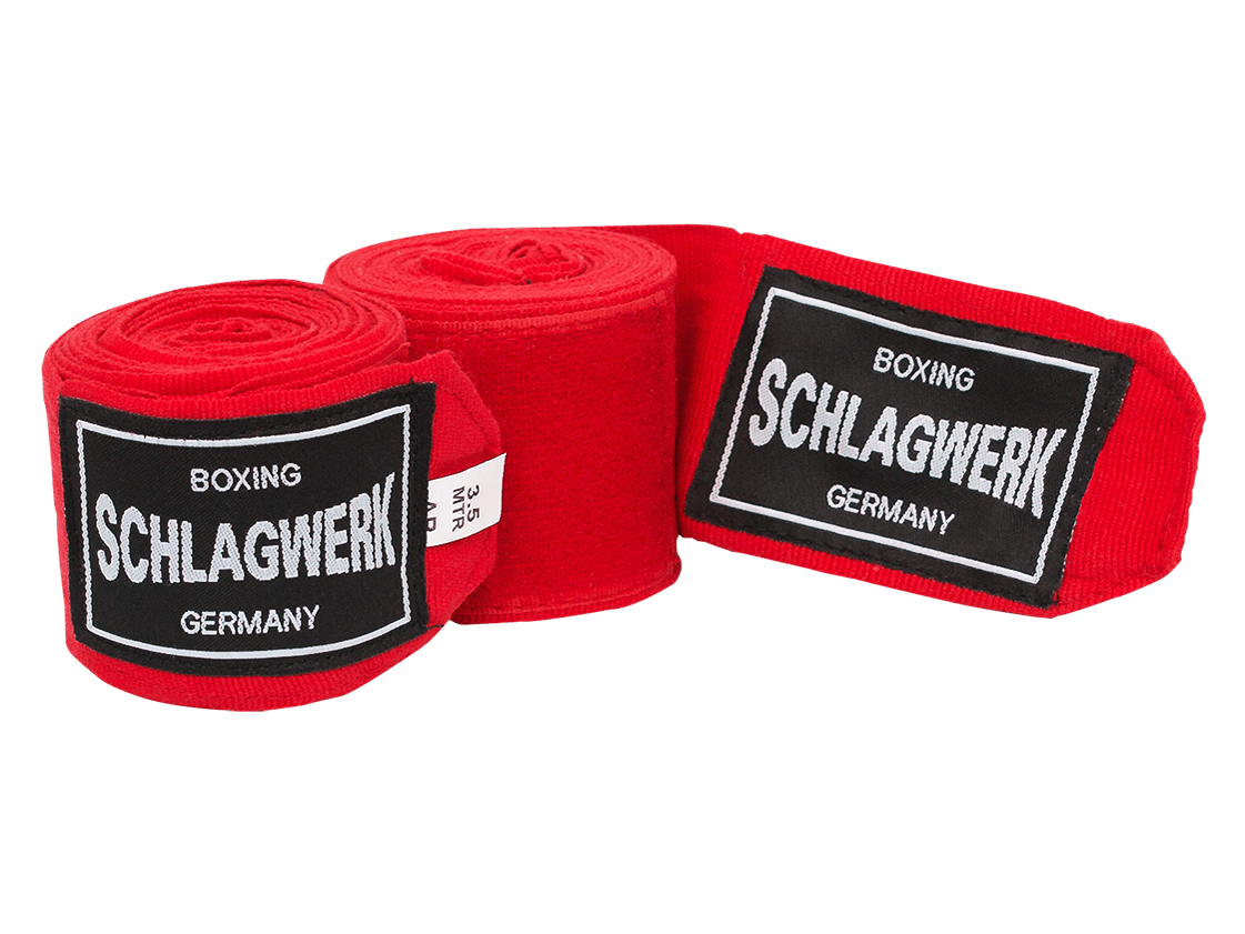 Boxbandagen Premium mit XL - Klettverschluss & Daumenschlaufe - SCHLAGWERK