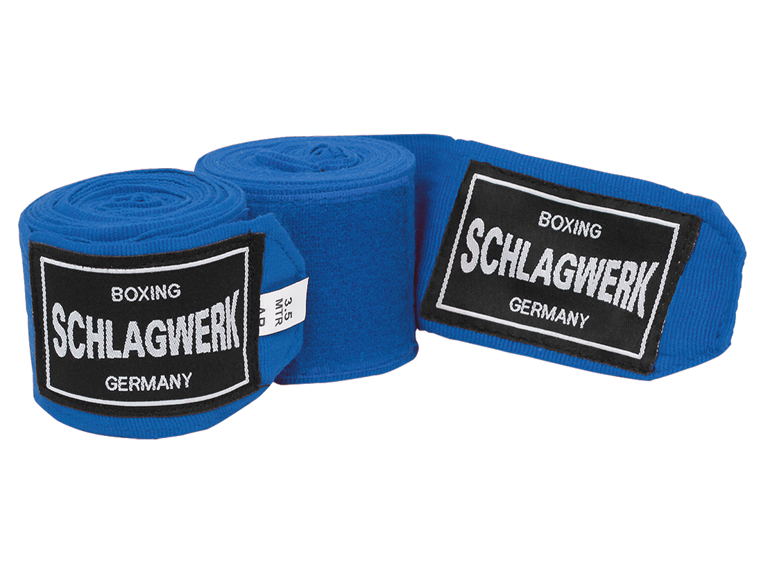 Boxbandagen Premium mit XL - Klettverschluss & Daumenschlaufe - SCHLAGWERK