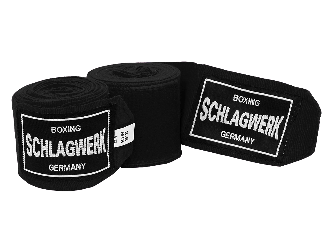 Boxbandagen Premium mit XL - Klettverschluss & Daumenschlaufe - SCHLAGWERK